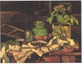 Blumentopf an einem Tisch Paul Cezanne Stillleben Impressionismus